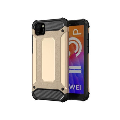 Huawei Y5P Kılıf Darbelere Dayanıklı Çift Katmanlı Alvika Premium Sert Silikon Kapak
