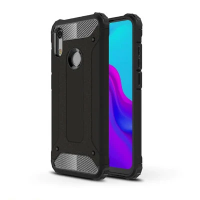 Huawei Y6 2019 Kılıf Darbelere Dayanıklı Çift Katmanlı Alvika Premium Sert Silikon Kapak