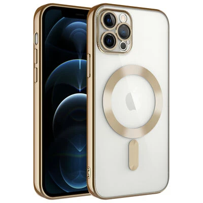 iPhone 13 Pro Kılıf Kamera Korumalı ve Magsafe Halkalı Shiny Premium Parlak Silikon Kapak