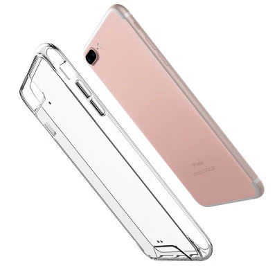 iPhone 7 Plus Kılıf Şeffaf ve Sert Sararmaz Narvik Premium Kapak