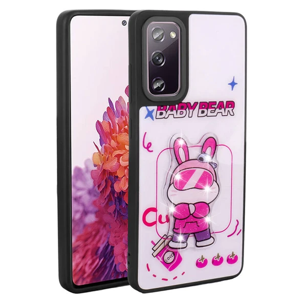 Samsung Galaxy S20 FE Kılıf Şirin Hayvan Figürlü Euphoria Premium Silikon Kapak