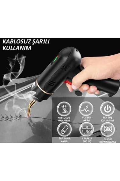 200 Watt 5000 Mah Batarya Desteği Şarjlı Tampon Plastik Parça Tamir Kaynak Makinesi 600 Uç - 5