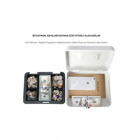 MÜHLEN Cash Box CB250 Büyük Boy Taşınabilir Para Çekmecesi / Kutusu Çıkartılabilir Para Rafları - 7