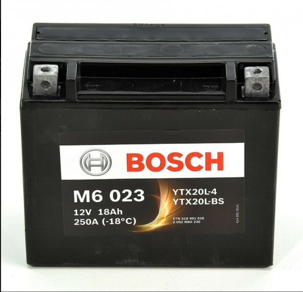 Bosch Motosiklet Aküsü M6023 YTX20L-4,YTX20L-BS