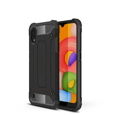 Samsung Galaxy A01 Kılıf Nexis Premium Sağlam Çift Katmanlı Sert Silikon Kapak