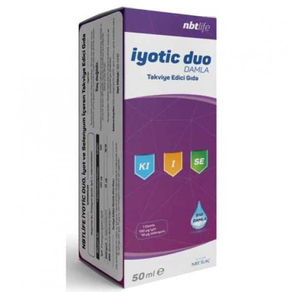 NbtLife İyotic Duo Damla 50 ml - İyot ve Selenyum içeren Damla