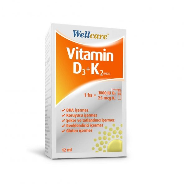 Wellcare D3 K2 Oral Sprey 12 ml