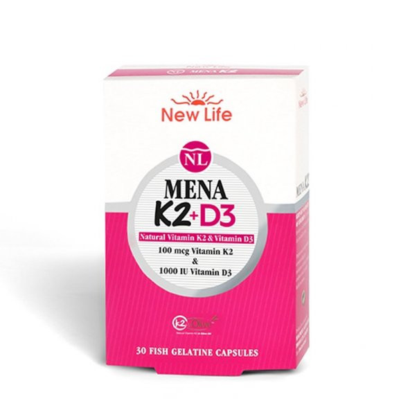 New Life MENA K2 - K2 Vitamini + D3 Vitamini 30 Kapsül