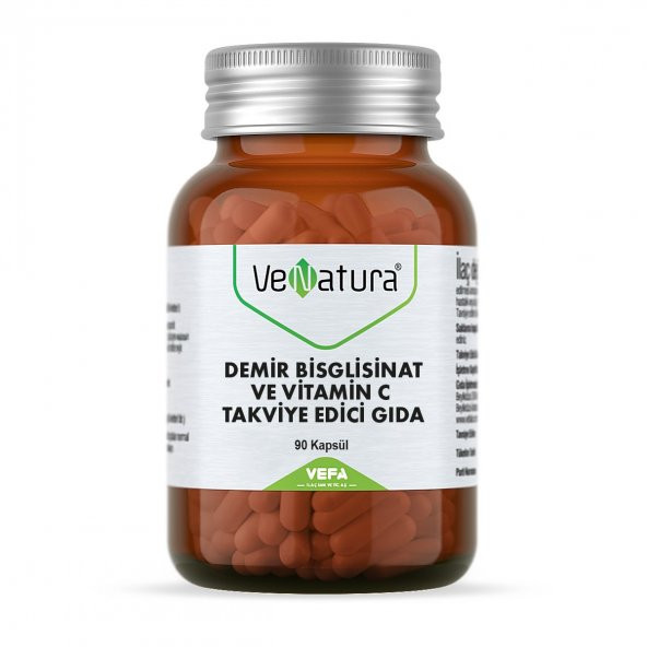 VeNatura Demir Bisglisinat ve Vitamin C 90 Kapsül