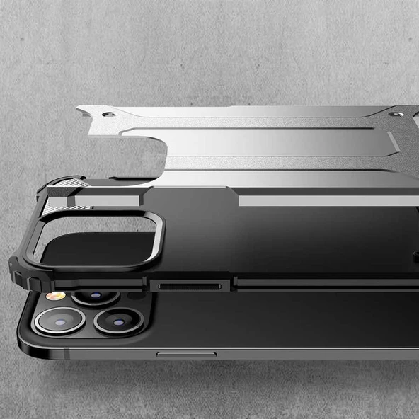 Huawei P40 Lite E Kılıf Nexis Premium Sağlam Çift Katmanlı Sert Silikon Kapak - 3