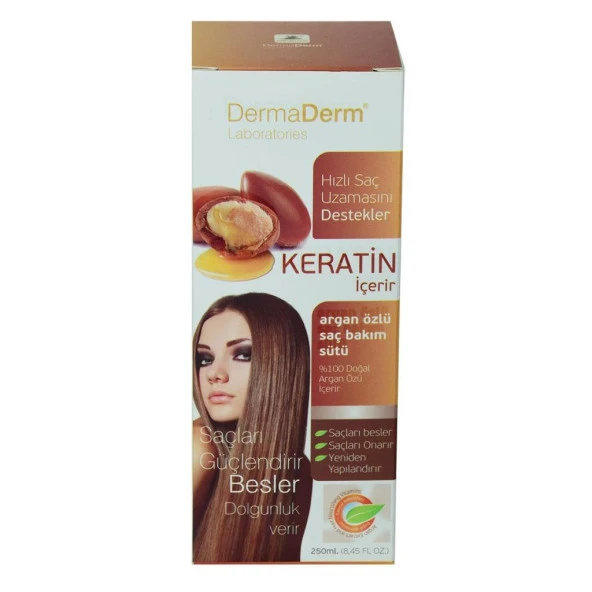 Dermaderm Keratinli Argan Özlü Saç Bakım Sütü Hızlı Uzama 250ML - 3