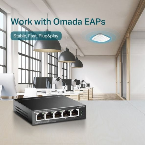 TL OMADA RR TL-SG1005P 5 PORT GIGABIT SWCH,4PoE,56 - 9
