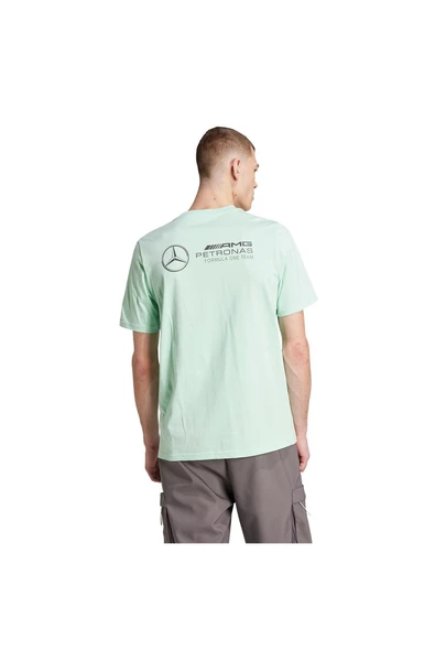 adidas Yeşil Erkek   T-Shirt MER PW GFXTEE M JY3033 - Resim 3