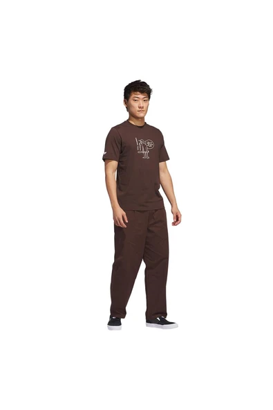 adidas Kahverengi Erkek   T-Shirt SHMOO G TEE 3 JC7651 - Resim 4