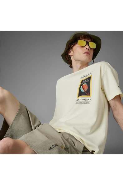 adidas Erkek  Bej  GRAPHIC TEE (SHORT SLEEVE NG U AR F GFX T JD5962