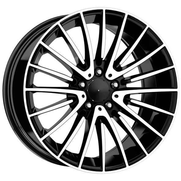 R1 Wheels 19 inç 5*112 ET35 Parlak Siyah Jant Takımı (J-3499) - 1