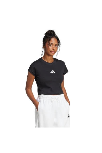 adidas Siyah Kadın   T-Shirt W FI SL BB TEE JE4000 - 4