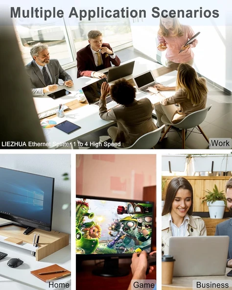 Rj45 Gigabit Ethernet Çoklayıcı 1x4 100m İletim - 10