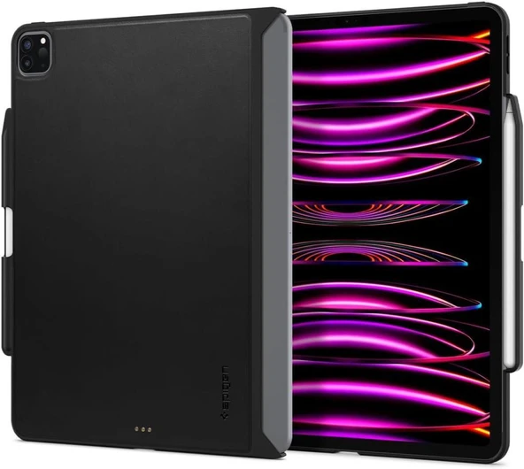 iPad Pro 12.9'' (2022 / 2021) Kılıf, Spigen Thin Fit Pro Black Teşhir