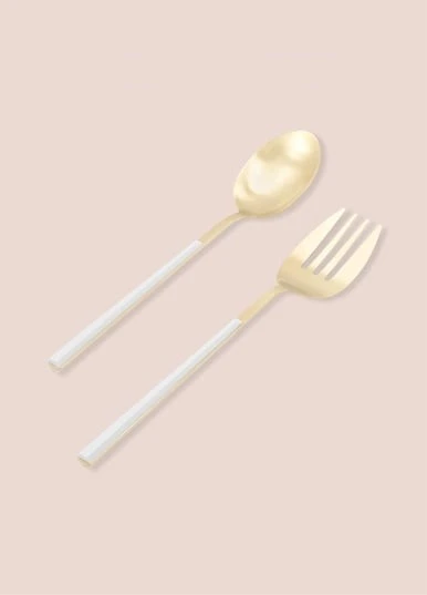 The Mia CKB0247 Bianco Salata Servis Takımı 2 Parça Gold - 3