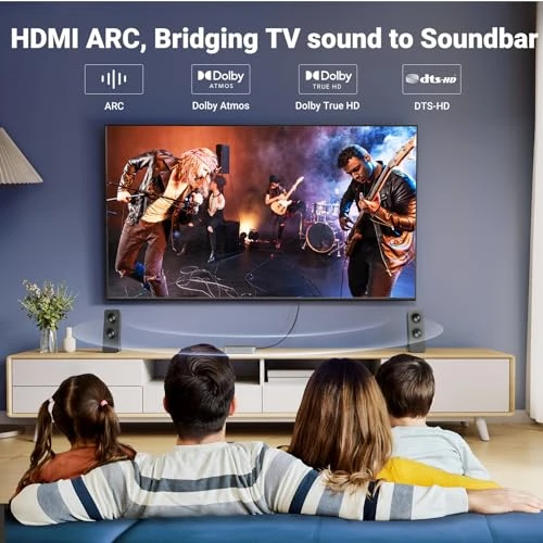 UGREEN 4K HDMI Kablosu ARC 3D Ethernet için PS5 Xbox Series S DVD Monitör (3M) - Resim 7