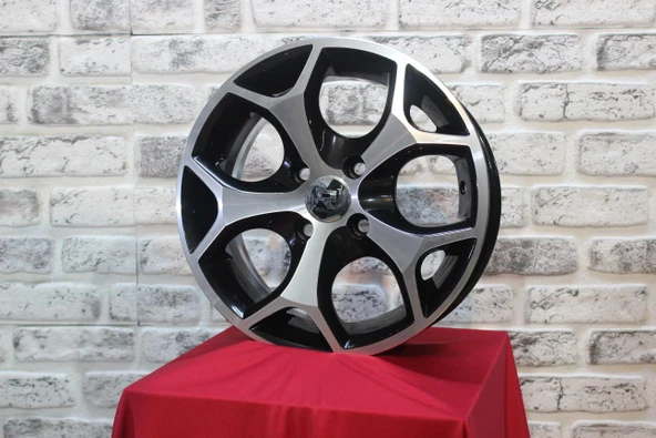 R1 Wheels 15 inç 4*108 ET35 Siyah Jant Takımı (J-1519)