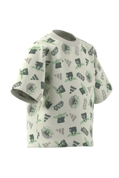 adidas Çocuk  Beyaz  T-Shirt LK SW MNDO T JD4555 - 11