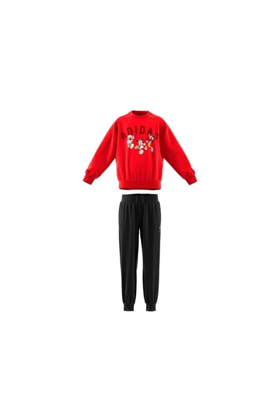 adidas Unisex Çocuk  Kırmızı  BEBEK ESOFMAN TAKIMI LK DY MM SWTJOG JN6101 - Resim 8