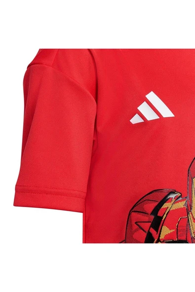 adidas Unisex Çocuk  Kırmızı  BEBEK ESOFMAN TAKIMI LK MRVL IM TSET JF3656 - Resim 12
