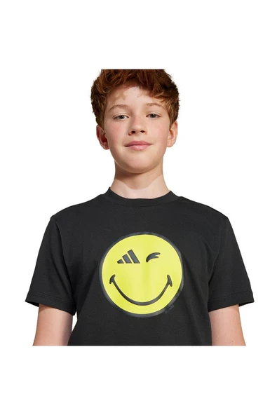 adidas Unisex Çocuk  Siyah  T-Shirt J SMI TEE JC7581 - Resim 4