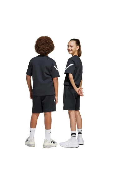 adidas Unisex Çocuk  Siyah  SHORTS (1/2) J ZNE SHORTS JD0010 - Resim 6