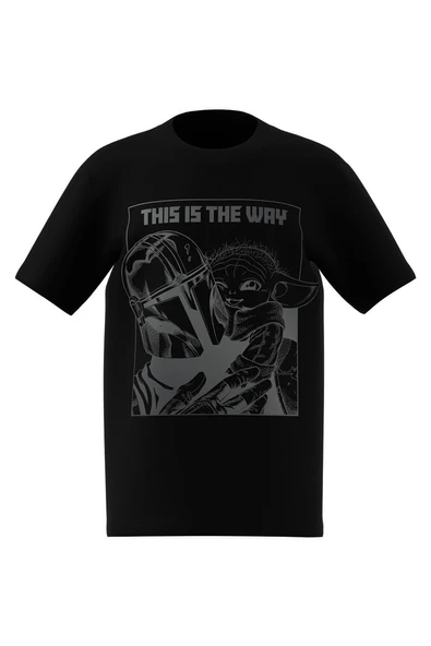 adidas Siyah Unisex Çocuk   T-Shirt J SW MNDO GFX T JD4547 - Resim 11