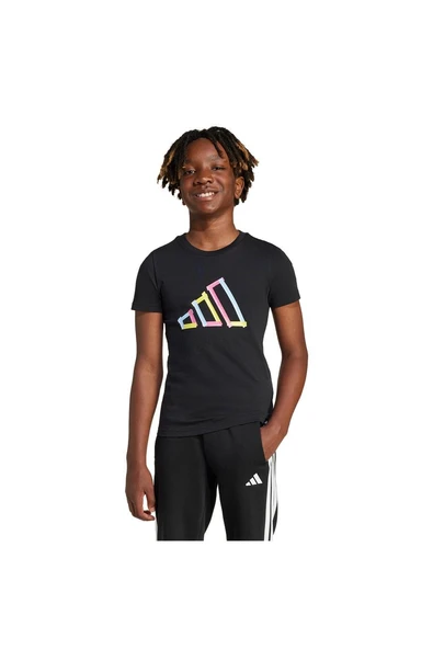 adidas Siyah Çocuk   T-Shirt J T TEE JD4637 - Resim 3