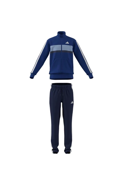adidas Mavi Unisex Çocuk   Eşofman J 3S TIBERIO TS JC7518 - Resim 12