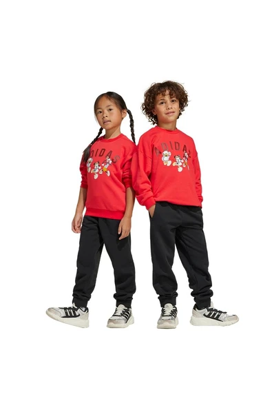 adidas Unisex Çocuk  Kırmızı  BEBEK ESOFMAN TAKIMI LK DY MM SWTJOG JN6101 - Resim 7