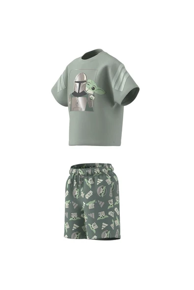 adidas Çocuk  Yeşil  BEBEK ESOFMAN TAKIMI LK SW MNDO TSET JF3648 - Resim 12