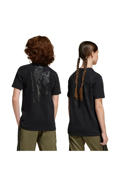 adidas Unisex Çocuk  Siyah  GRAPHIC TEE (SHORT SLEEVE J MRVL MS GFX T JC6260 - Resim 6