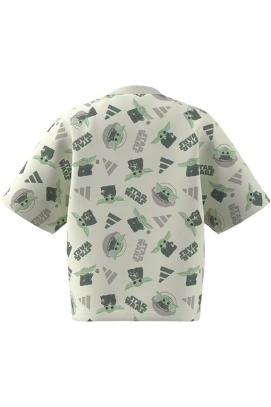 adidas Çocuk  Beyaz  T-Shirt LK SW MNDO T JD4555 - 12