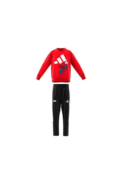 adidas Unisex Çocuk  Kırmızı  BEBEK ESOFMAN TAKIMI LK MRVL SM JOG JN6102 - Resim 12