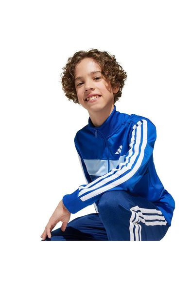 adidas Mavi Unisex Çocuk   Eşofman J 3S TIBERIO TS JC7518 - Resim 2