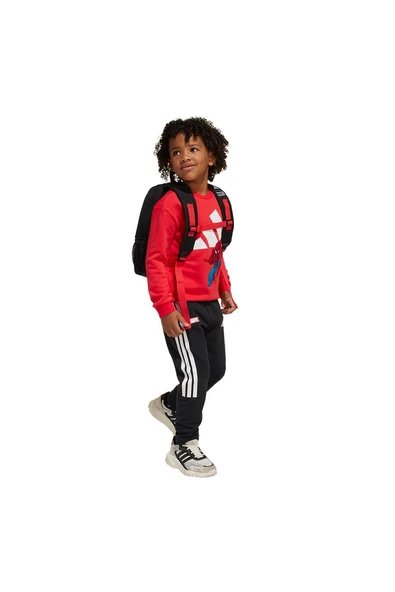 adidas Unisex Çocuk  Kırmızı  BEBEK ESOFMAN TAKIMI LK MRVL SM JOG JN6102 - Resim 3