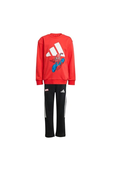 adidas Unisex Çocuk  Kırmızı  BEBEK ESOFMAN TAKIMI LK MRVL SM JOG JN6102 - Resim 9