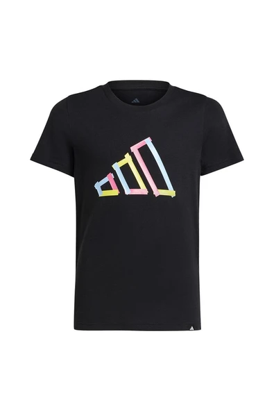 adidas Siyah Çocuk   T-Shirt J T TEE JD4637 - Resim 2