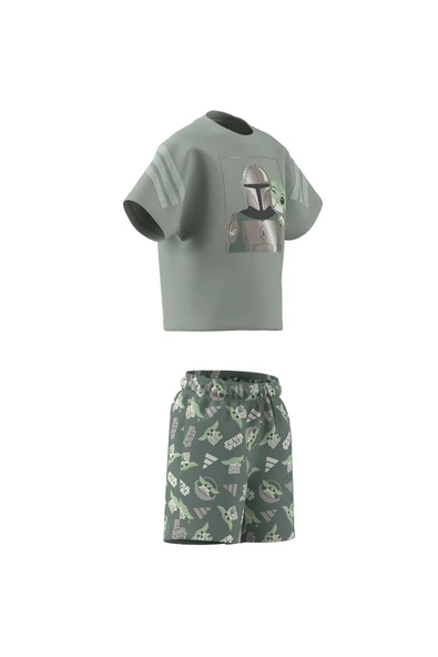 adidas Çocuk  Yeşil  BEBEK ESOFMAN TAKIMI LK SW MNDO TSET JF3648 - Resim 11