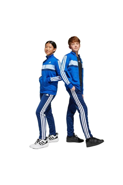 adidas Mavi Unisex Çocuk   Eşofman J 3S TIBERIO TS JC7518 - Resim 7