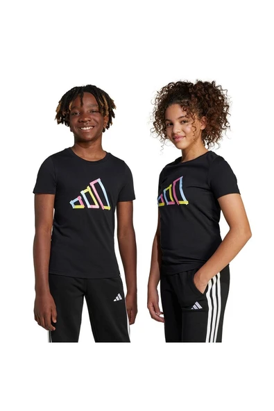 adidas Siyah Çocuk   T-Shirt J T TEE JD4637 - Resim 9