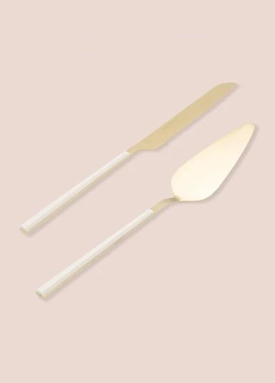 The Mia CKB0250 Bianco Pasta Servis Takımı 2 Parça Gold - 2