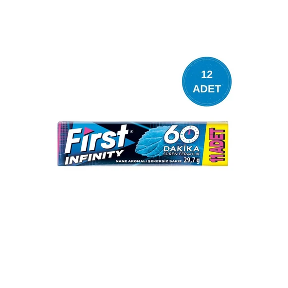 First Infinity Nane Aromalı Sakız 11’li Stick (12 Paket) – Uzun Süre Ferahlık