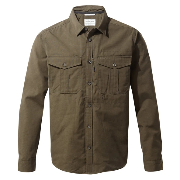 Craghoppers Kiwi Ripstop Erkek Gömlek-HAKİ ürün görseli 1