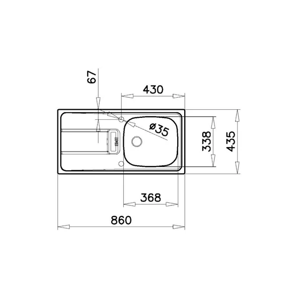 Teka Gravity 45 Sol Damlalık Mikroketen Eviye - 4